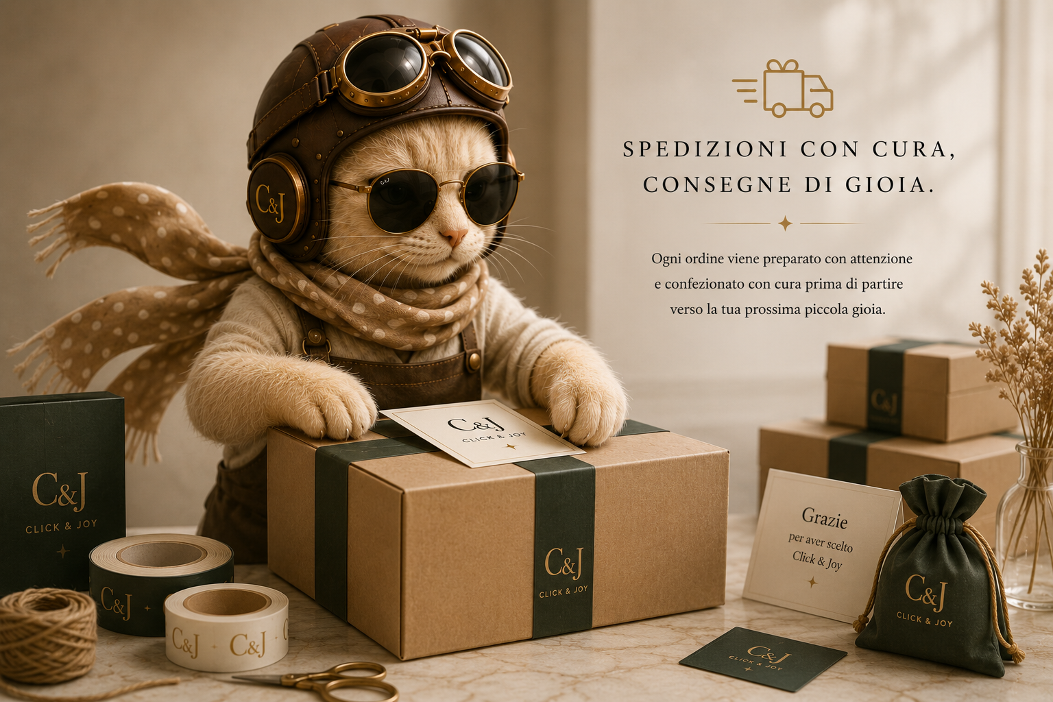 Clicky in viaggio per la consegna